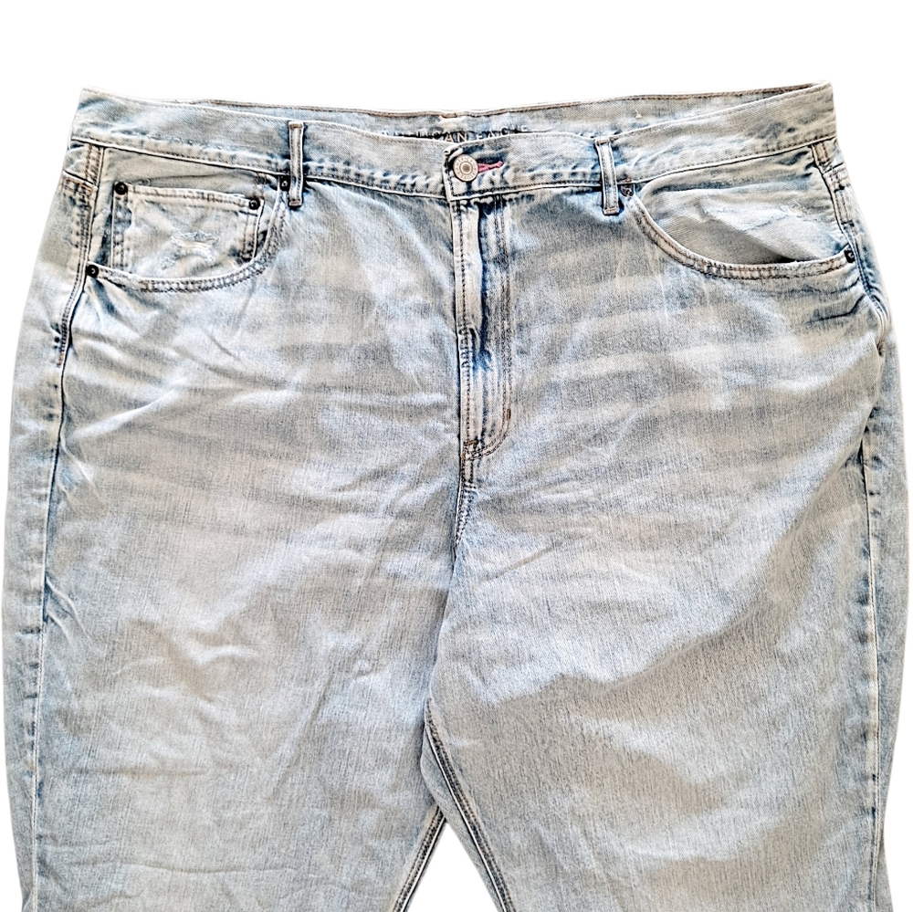 American Eagle Plus size Rainbow pocket 90s boyfriend light wash jeans - Picture 9 of 16